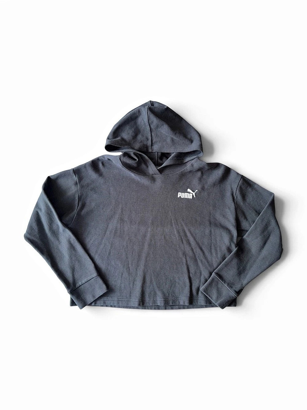 Puma Ess Elevated Cropped Hoodie Black Size Medium